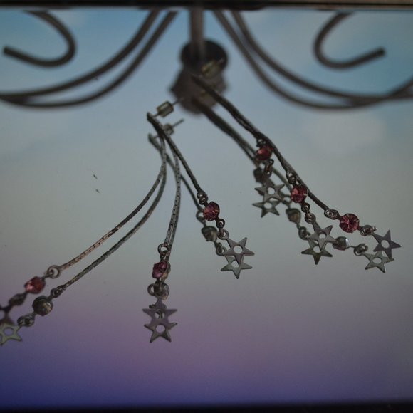 ✨ FREE ✨ Dangle Silver Star Earrings - Picture 2 of 3